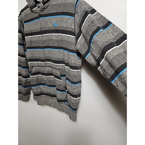 Boys Quicksilver Grey Blue Baja Hoodie Youth Size Medium, 10 - 12 - Picture 5 of 15